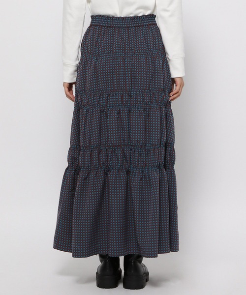 BAYFLOW（ベイフロー）の「ギャザーチェックスカート（スカート・レディース・ネイビー系/グリーン系/オレンジ系・SMALL/MEDIUM）」の20枚目の写真
