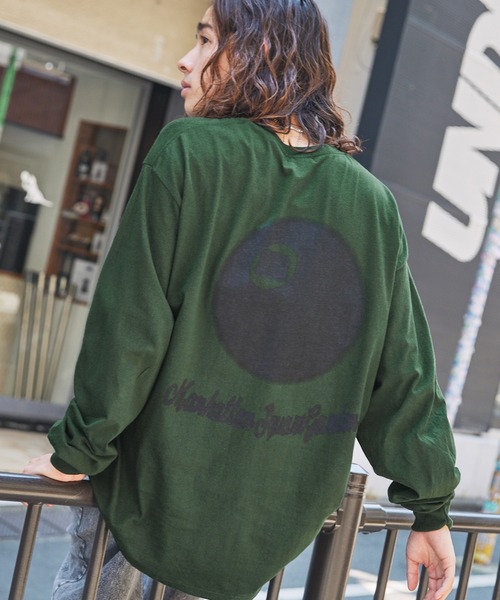 MSG(エムエスジー)の「オーバーサイズヴィンテージライクビリヤードロゴロンT(Tシャツ/カットソー・メンズ・ネイビー/ピンク/ブラック/グリーン系/ブラウン系/グレー/ホワイト・M/XL/L)」の5枚目の写真