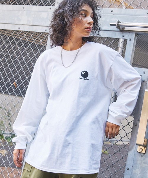 MSG(エムエスジー)の「オーバーサイズヴィンテージライクビリヤードロゴロンT(Tシャツ/カットソー・メンズ・ネイビー/ピンク/ブラック/グリーン系/ブラウン系/グレー/ホワイト・M/XL/L)」の8枚目の写真