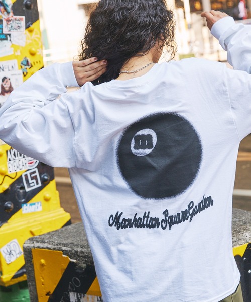 セール】オーバーサイズヴィンテージライクビリヤードロゴロンT（T