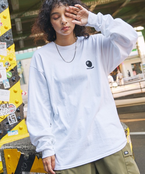 MSG(エムエスジー)の「オーバーサイズヴィンテージライクビリヤードロゴロンT(Tシャツ/カットソー・メンズ・ネイビー/ピンク/ブラック/グリーン系/ブラウン系/グレー/ホワイト・M/XL/L)」の10枚目の写真