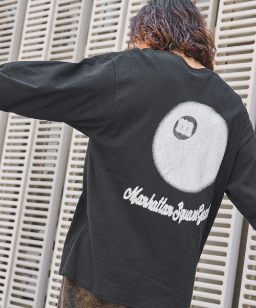 セール】オーバーサイズヴィンテージライクビリヤードロゴロンT（T