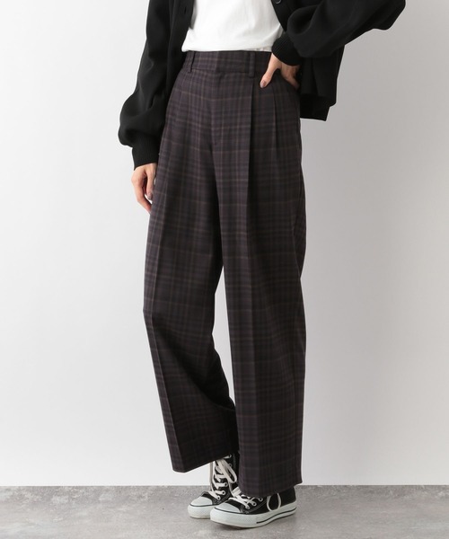 GLOBAL WORK（グローバルワーク）の「ウツクシルエットワイド柄/704427（その他パンツ・レディース・グレー系その他6/ブラウン系その他/グレー系その他/ネイビー系・LARGE/X-SMALL/SMALL/MEDIUM）」の8枚目の写真