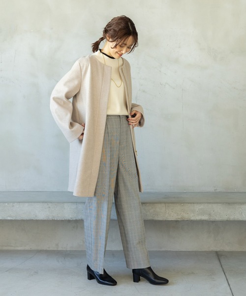 GLOBAL WORK（グローバルワーク）の「ウツクシルエットワイド柄/704427（その他パンツ・レディース・グレー系その他6/ブラウン系その他/グレー系その他/ネイビー系・LARGE/X-SMALL/SMALL/MEDIUM）」の17枚目の写真