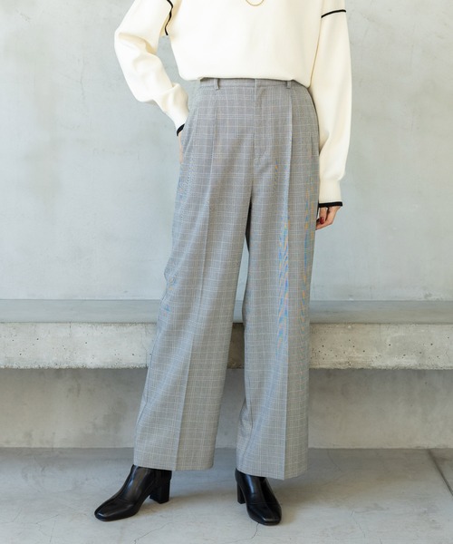 GLOBAL WORK（グローバルワーク）の「ウツクシルエットワイド柄/704427（その他パンツ・レディース・グレー系その他6/ブラウン系その他/グレー系その他/ネイビー系・LARGE/X-SMALL/SMALL/MEDIUM）」の18枚目の写真