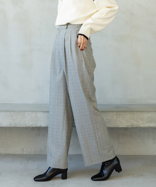 GLOBAL WORK（グローバルワーク）の「ウツクシルエットワイド柄/704427（その他パンツ・レディース・グレー系その他6/ブラウン系その他/グレー系その他/ネイビー系・LARGE/X-SMALL/SMALL/MEDIUM）」の19枚目の写真