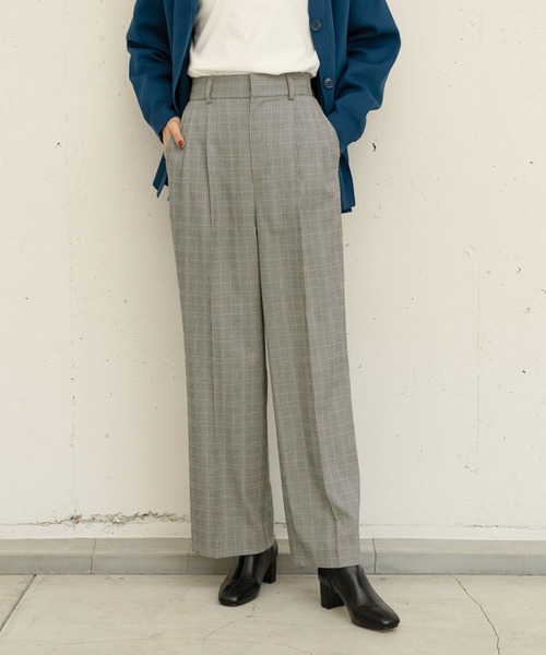 GLOBAL WORK（グローバルワーク）の「ウツクシルエットワイド柄/704427（その他パンツ・レディース・グレー系その他6/ブラウン系その他/グレー系その他/ネイビー系・LARGE/X-SMALL/SMALL/MEDIUM）」の21枚目の写真