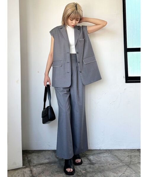 EMODA（エモダ）の「ミニハイネックリブトップ（タンクトップ・レディース・ホワイト/ブルー/その他/ブラック・FREE）」の8枚目の写真