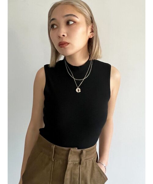 EMODA（エモダ）の「ミニハイネックリブトップ（タンクトップ・レディース・ホワイト/ブルー/その他/ブラック・FREE）」の13枚目の写真