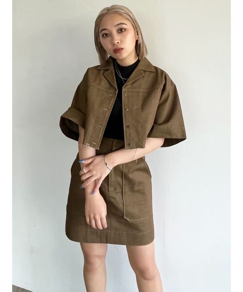 EMODA（エモダ）の「ミニハイネックリブトップ（タンクトップ・レディース・ホワイト/ブルー/その他/ブラック・FREE）」の6枚目の写真