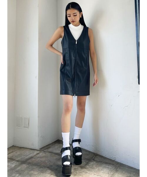 EMODA（エモダ）の「ミニハイネックリブトップ（タンクトップ・レディース・ホワイト/ブルー/その他/ブラック・FREE）」の10枚目の写真