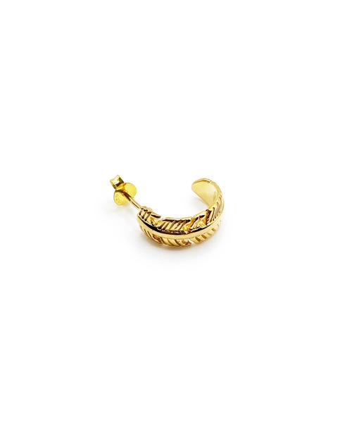 THEATER(シアター)の「THEATER シアター フェザーデザインハーフフープピアス”GOLD”(ピアス(両耳用)・レディース・ゴールド・FREE)」の3枚目の写真