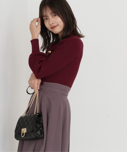 PROPORTION BODY DRESSING（プロポーションボディドレッシング）の「ボウタイリングボリュームスリーブニット / 1213270506（ニット/セーター・レディース・ブラウン系その他/ブルー/ボルドー/ホワイト系その他/ブラック・SMALL/MEDIUM）」の19枚目の写真