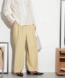 ベルト付きセミワイドツイルパンツ