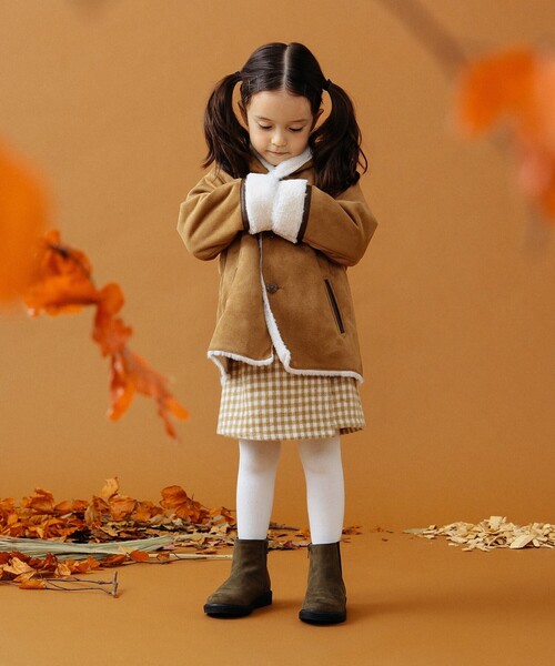 B:MING by BEAMS（ビーミングバイビームス）の「B:MING by BEAMS / フェイクムートン フード付き コート（110~150cm）（ムートンコート・キッズ・グレー系その他/キャメル・110/120/140/130/150）」の16枚目の写真