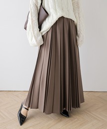たっぷりプリーツが贅沢なAラインプリーツスカート/高身長対応サイズ