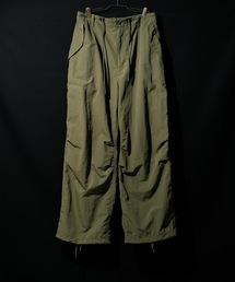 MICRO RIP-STOP WIDE OVER PANTS / マイクロリップストップ 撥水ワッシャーナイロン ミリタリー ワイドオーバーパンツ / セットアップ対応可能