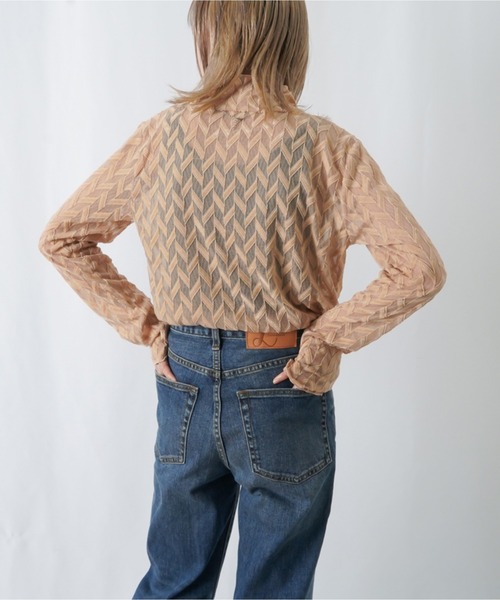 新品♡クルーレ　レイヤードシアージャケット　サイズ3 ベージュ crewre online shop / レイヤードシアージャケット