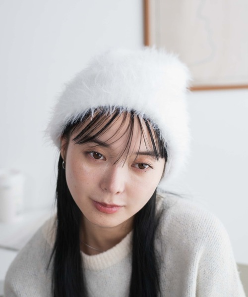 WEGO(ウィゴー)の「WEGO/シャギーニットキャップ(ニットキャップ/ビーニー・レディース・ライトベージュ/グレー/オフホワイト・FREE)」の11枚目の写真