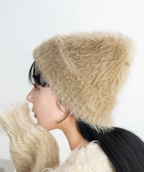 WEGO(ウィゴー)の「WEGO/シャギーニットキャップ(ニットキャップ/ビーニー・レディース・ライトベージュ/グレー/オフホワイト・FREE)」の10枚目の写真