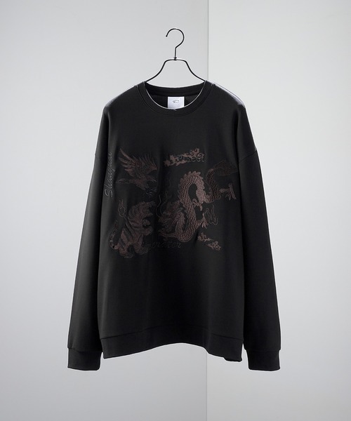 ENDER PRODUCTS（エンダープロダクツ）の「スーベニア刺繍 ビッグシルエットポンチスウェット【ENDER PRODUCTS/エンダープロダクツ】（スウェット・メンズ・ブラック/オフホワイト/スミクロ・M/L）」の10枚目の写真