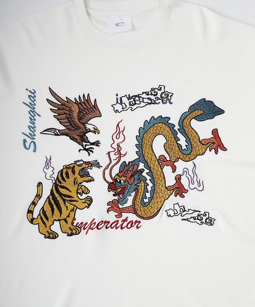 ENDER PRODUCTS（エンダープロダクツ）の「スーベニア刺繍 ビッグシルエットポンチスウェット【ENDER PRODUCTS/エンダープロダクツ】（スウェット・メンズ・ブラック/オフホワイト/スミクロ・M/L）」の6枚目の写真