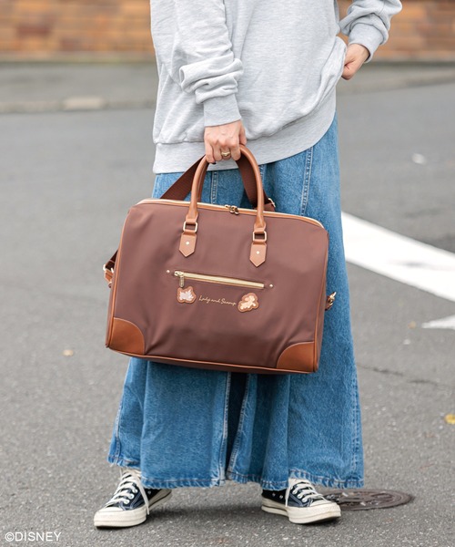 Disney(ディズニー)の「【WEB限定】ディズニー レディ&スキャンプ ナイロンボストンバッグ(ボストンバッグ・レディース・ブラウン・FREE)」の5枚目の写真
