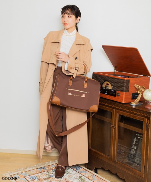 Disney(ディズニー)の「【WEB限定】ディズニー レディ&スキャンプ ナイロンボストンバッグ(ボストンバッグ・レディース・ブラウン・FREE)」の2枚目の写真