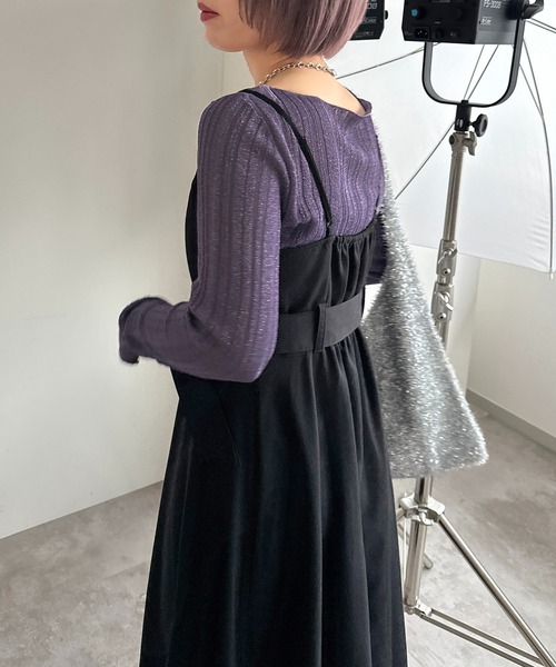 apres jour mignon（アプレジュールミニョン）の「ダブルジップフレアキャミワンピース【ZOZOTOWN限定アイテム】（ワンピース・レディース・ブラック/チャコールグレー・MEDIUM/SMALL/X-LARGE）」の4枚目の写真