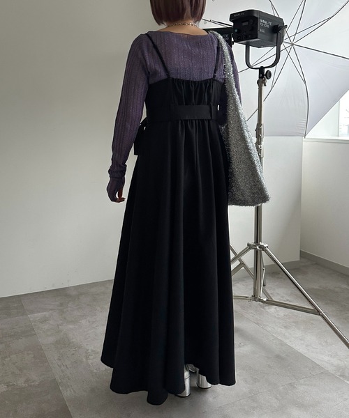 apres jour mignon（アプレジュールミニョン）の「ダブルジップフレアキャミワンピース【ZOZOTOWN限定アイテム】（ワンピース・レディース・ブラック/チャコールグレー・MEDIUM/SMALL/X-LARGE）」の8枚目の写真