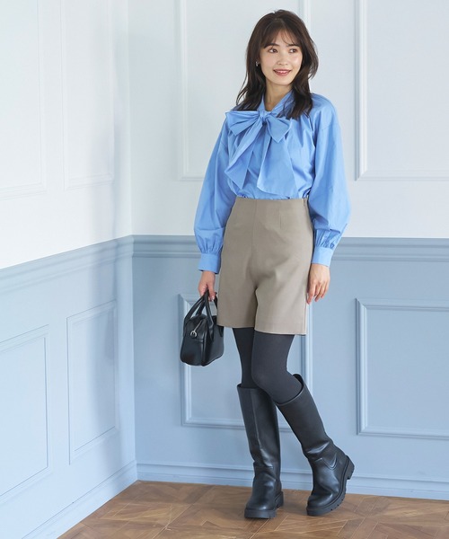 coca(coca)(コカ)の「ハイウエストショートパンツ(その他パンツ・レディース・ブラック/グレイッシュベージュ・M/L)」の9枚目の写真