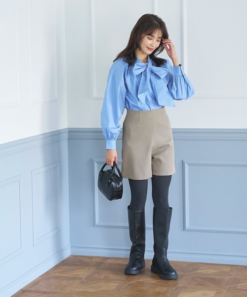 coca(coca)(コカ)の「ハイウエストショートパンツ(その他パンツ・レディース・ブラック/グレイッシュベージュ・M/L)」の10枚目の写真