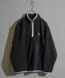 GLOVE HOUSE | 【a】ワンポイント刺繍 パイピング フリースハーフジッププルオーバー(スウェット)