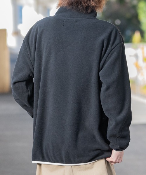 GLOVE HOUSE（グローブハウス）の「【a】ワンポイント刺繍 パイピング フリースハーフジッププルオーバー（スウェット・メンズ・ベージュ/アイボリー/チャコールグレー/ブラック・X-LARGE/LARGE/MEDIUM）」の21枚目の写真