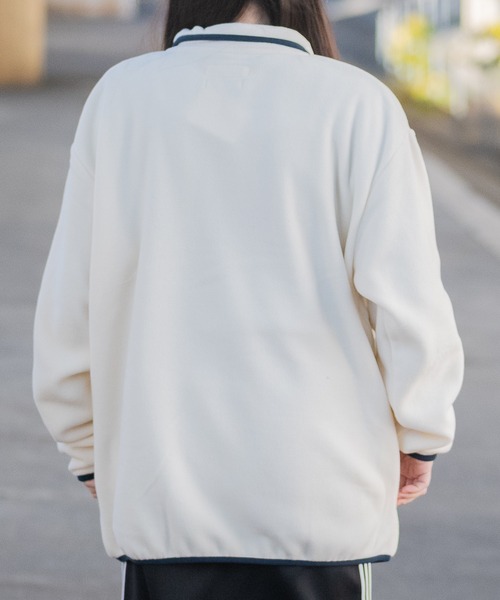 GLOVE HOUSE（グローブハウス）の「【a】ワンポイント刺繍 パイピング フリースハーフジッププルオーバー（スウェット・メンズ・ベージュ/アイボリー/チャコールグレー/ブラック・X-LARGE/LARGE/MEDIUM）」の13枚目の写真