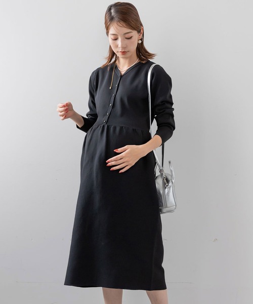 セール】Moredde バウンドニットのブラックニットワンピース