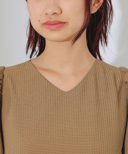 B:MING by BEAMS(ビーミングバイビームス)の「B:MING by BEAMS / シアーサッカー ワンピース(ワンピース・レディース・ブラウン系その他/ブラック・MEDIUM/SMALL)」の3枚目の写真