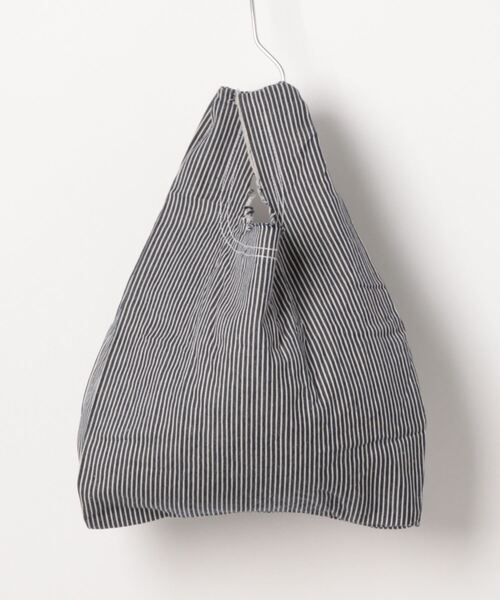 JUGLANS(ユグランス)の「【AND PACKABLE】MBHS パッカブルバック/ヴィンテージ風ハンドバッグ(エコバッグ/サブバッグ・レディース・ストライプ/インディゴブルー・FREE)」の1枚目の写真