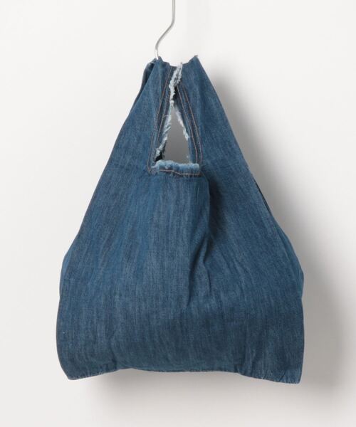 JUGLANS(ユグランス)の「【AND PACKABLE】MBHS パッカブルバック/ヴィンテージ風ハンドバッグ(エコバッグ/サブバッグ・レディース・ストライプ/インディゴブルー・FREE)」の3枚目の写真