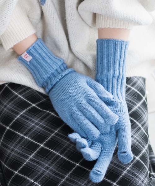 WEGO（ウィゴー）の「WEGO/指出し穴付きカラーロンググローブ（手袋・レディース・ピンク/グレー/アイボリー/サックスブルー・FREE）」の3枚目の写真