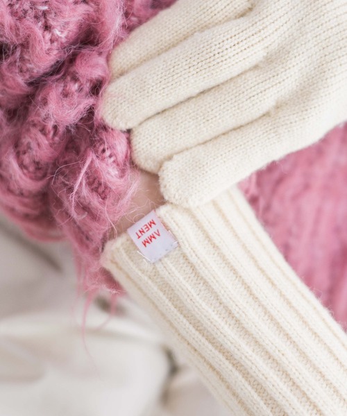 WEGO（ウィゴー）の「WEGO/指出し穴付きカラーロンググローブ（手袋・レディース・ピンク/グレー/アイボリー/サックスブルー・FREE）」の5枚目の写真