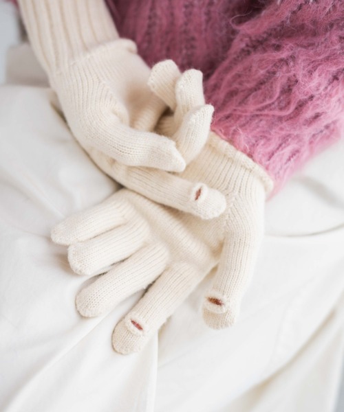 WEGO（ウィゴー）の「WEGO/指出し穴付きカラーロンググローブ（手袋・レディース・ピンク/グレー/アイボリー/サックスブルー・FREE）」の6枚目の写真