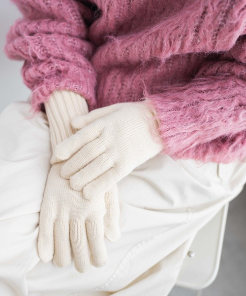 WEGO（ウィゴー）の「WEGO/指出し穴付きカラーロンググローブ（手袋・レディース・ピンク/グレー/アイボリー/サックスブルー・FREE）」の9枚目の写真