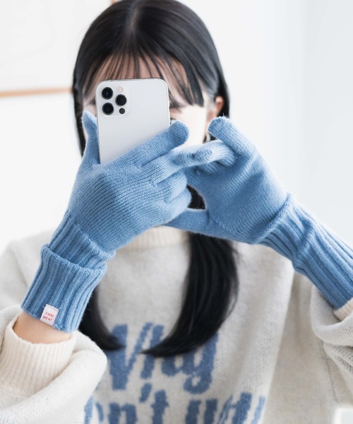 WEGO（ウィゴー）の「WEGO/指出し穴付きカラーロンググローブ（手袋・レディース・ピンク/グレー/アイボリー/サックスブルー・FREE）」の10枚目の写真