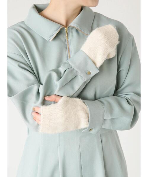 Te chichi TERRASSE(テチチテラス)の「シャギーアームウォーマー(手袋・レディース・チャコールグレー/オフホワイト・F)」の13枚目の写真