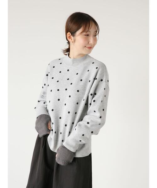 Te chichi TERRASSE(テチチテラス)の「シャギーアームウォーマー(手袋・レディース・チャコールグレー/オフホワイト・F)」の11枚目の写真