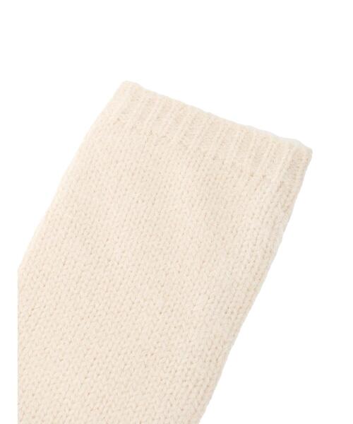 Te chichi TERRASSE(テチチテラス)の「シャギーアームウォーマー(手袋・レディース・チャコールグレー/オフホワイト・F)」の5枚目の写真