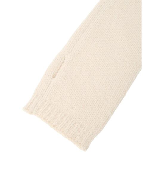 Te chichi TERRASSE(テチチテラス)の「シャギーアームウォーマー(手袋・レディース・チャコールグレー/オフホワイト・F)」の4枚目の写真