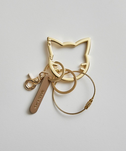 HASHIBAMI(ハシバミ)の「【HASHIBAMI】Cat's ISSUE × HASHIBAMI ネコカラビナキーリング(キーホルダー・レディース・ゴールド・FREE)」の9枚目の写真