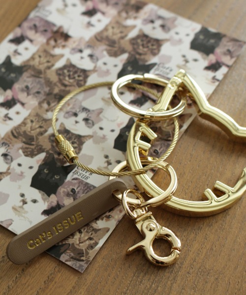 HASHIBAMI(ハシバミ)の「【HASHIBAMI】Cat's ISSUE × HASHIBAMI ネコカラビナキーリング(キーホルダー・レディース・ゴールド・FREE)」の5枚目の写真